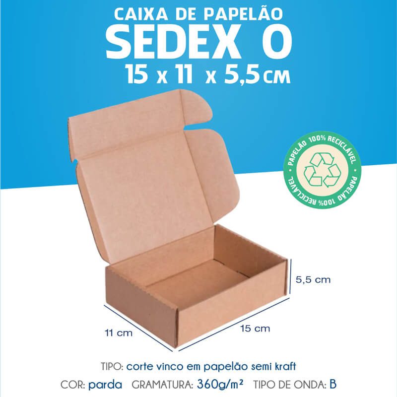 caixas de papelão sedex correios