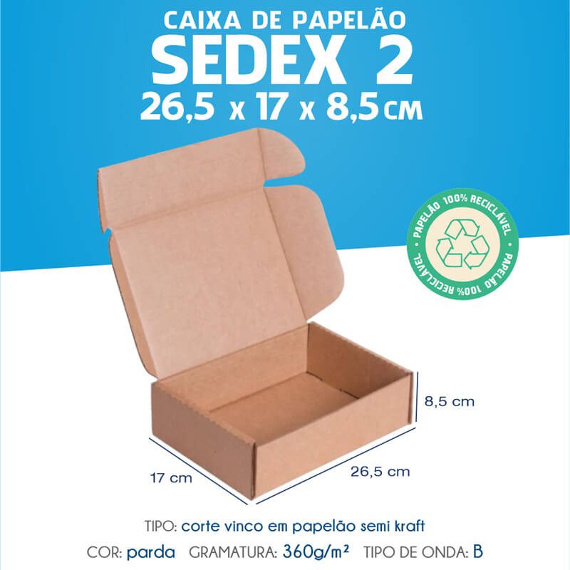 caixas de papelão sedex correios